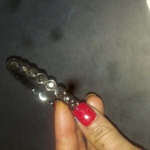 Beautiful dark silver diamond bracelet